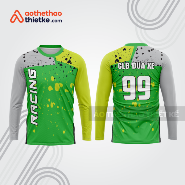 Mẫu thiết kế áo đồng phục dài tay đội đua xe mô tô & ô tô đẹp mtb100