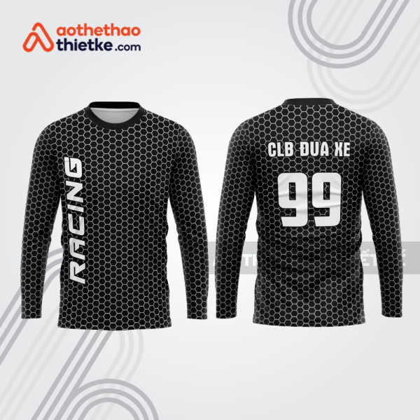 Mẫu thiết kế áo đồng phục dài tay đội đua xe mô tô & ô tô đẹp mtb102