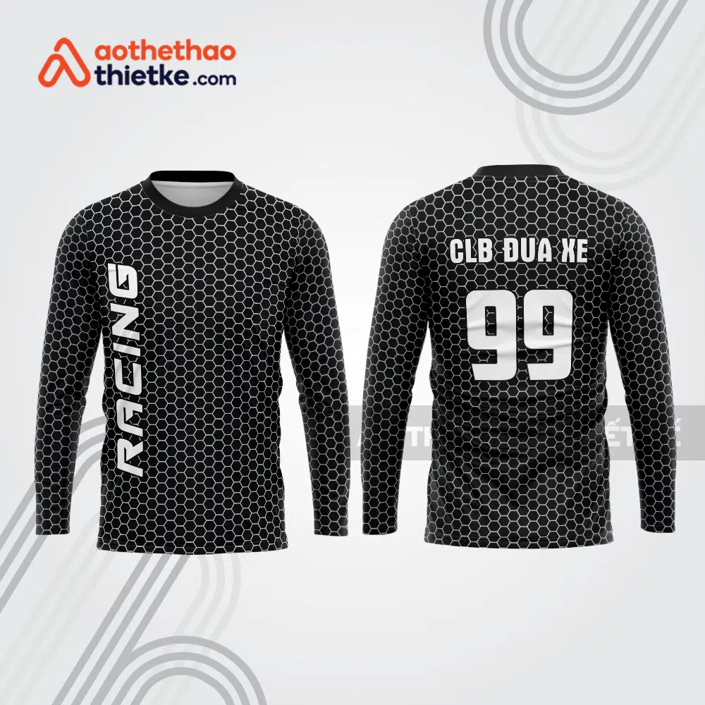 Mẫu thiết kế áo đồng phục dài tay đội đua xe mô tô & ô tô đẹp mtb102