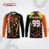Mẫu thiết kế áo đồng phục dài tay đội đua xe mô tô & ô tô đẹp mtb103