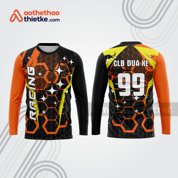 Mẫu thiết kế áo đồng phục dài tay đội đua xe mô tô & ô tô đẹp mtb103