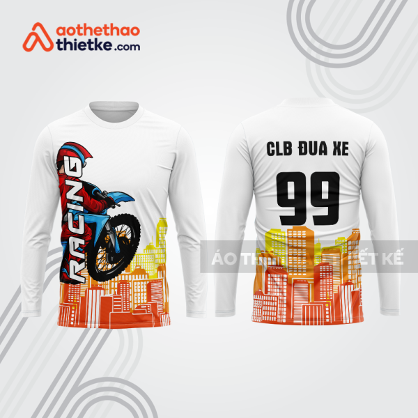 Mẫu thiết kế áo đồng phục dài tay đội đua xe mô tô & ô tô đẹp mtb104