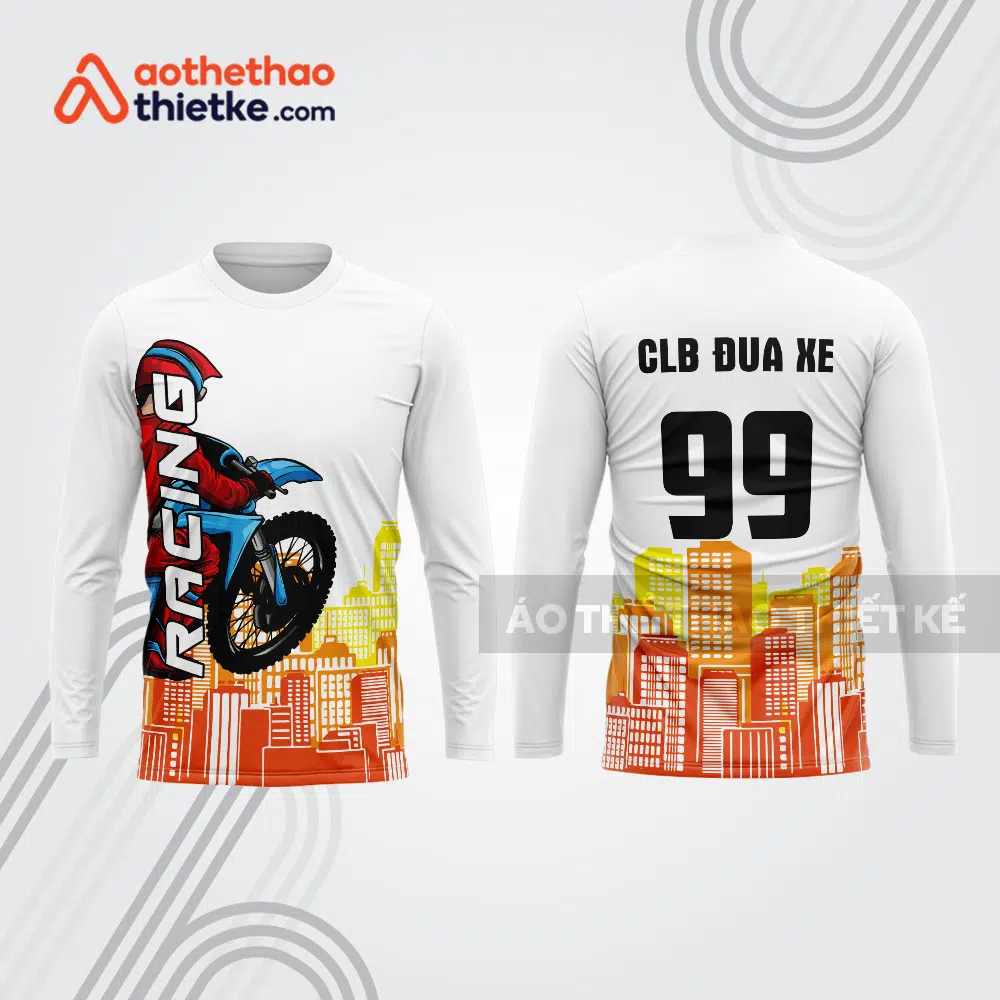 Mẫu thiết kế áo đồng phục dài tay đội đua xe mô tô & ô tô đẹp mtb104