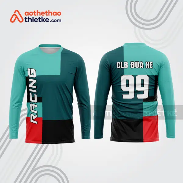 Mẫu thiết kế áo đồng phục dài tay đội đua xe mô tô & ô tô đẹp mtb105