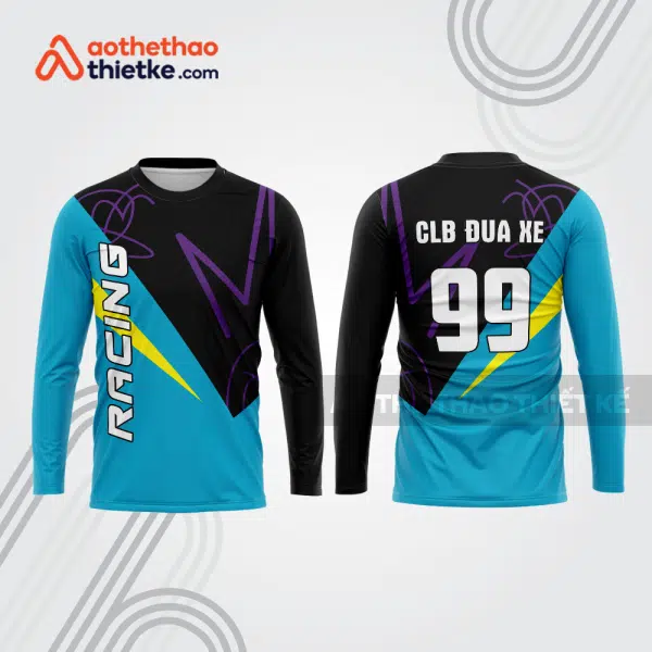 Mẫu thiết kế áo đồng phục dài tay đội đua xe mô tô & ô tô đẹp mtb106