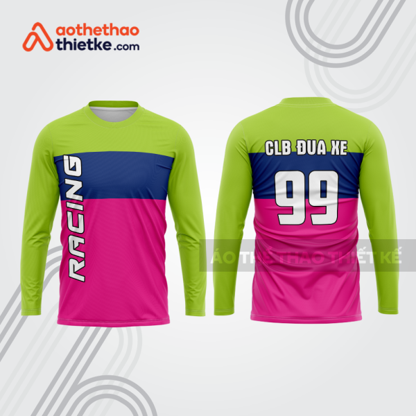 Mẫu thiết kế áo đồng phục dài tay đội đua xe mô tô & ô tô đẹp mtb107