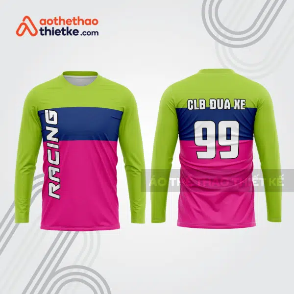 Mẫu thiết kế áo đồng phục dài tay đội đua xe mô tô & ô tô đẹp mtb107