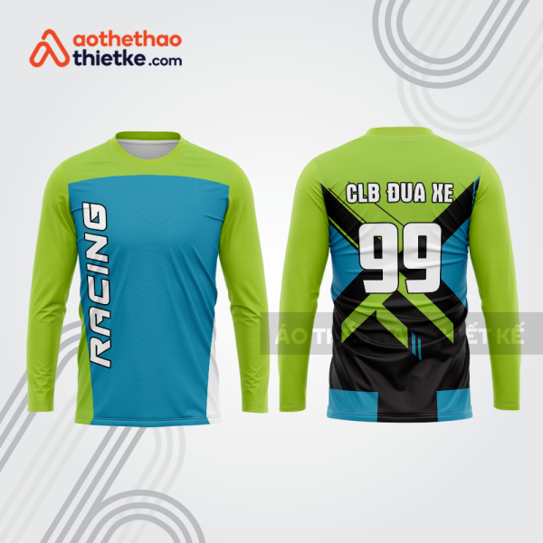 Mẫu thiết kế áo đồng phục dài tay đội đua xe mô tô & ô tô đẹp mtb108