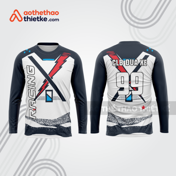 Mẫu thiết kế áo đồng phục dài tay đội đua xe mô tô & ô tô đẹp mtb111