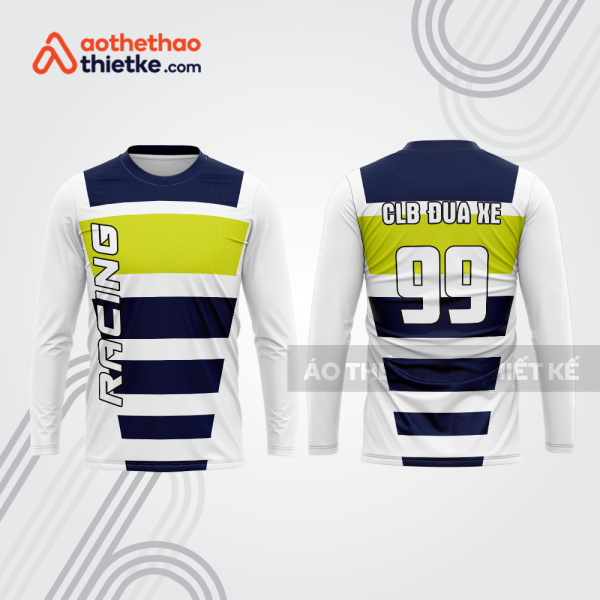 Mẫu thiết kế áo đồng phục dài tay đội đua xe mô tô & ô tô đẹp mtb112