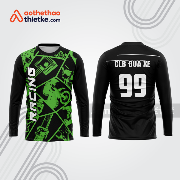Mẫu thiết kế áo đồng phục dài tay đội đua xe mô tô & ô tô đẹp mtb114