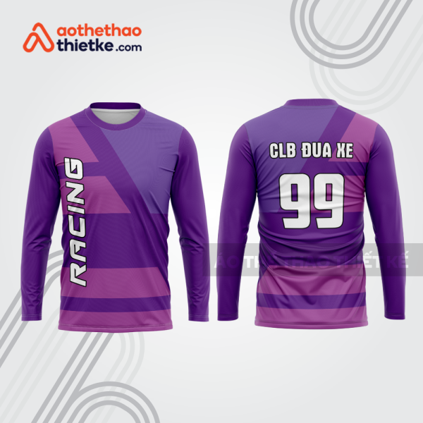 Mẫu thiết kế áo đồng phục dài tay đội đua xe mô tô & ô tô đẹp mtb117