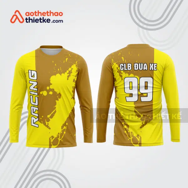 Mẫu thiết kế áo đồng phục dài tay đội đua xe mô tô & ô tô đẹp mtb118