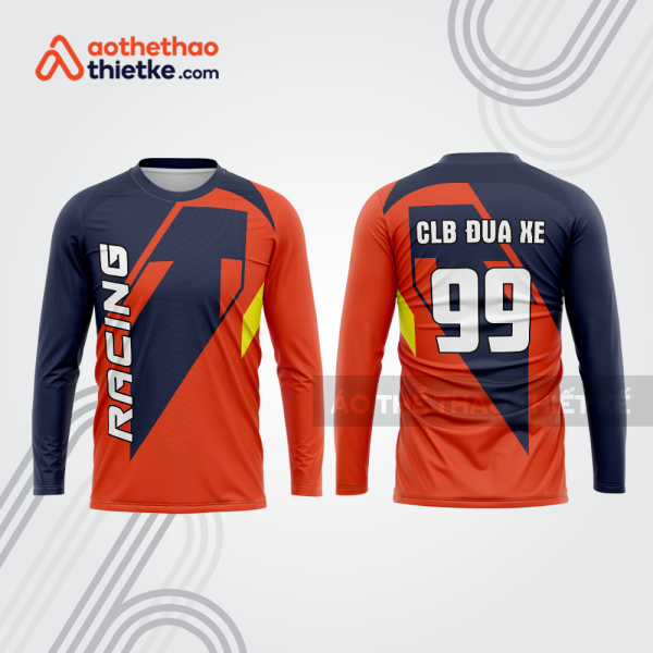Mẫu thiết kế áo đồng phục dài tay đội đua xe mô tô & ô tô đẹp mtb121