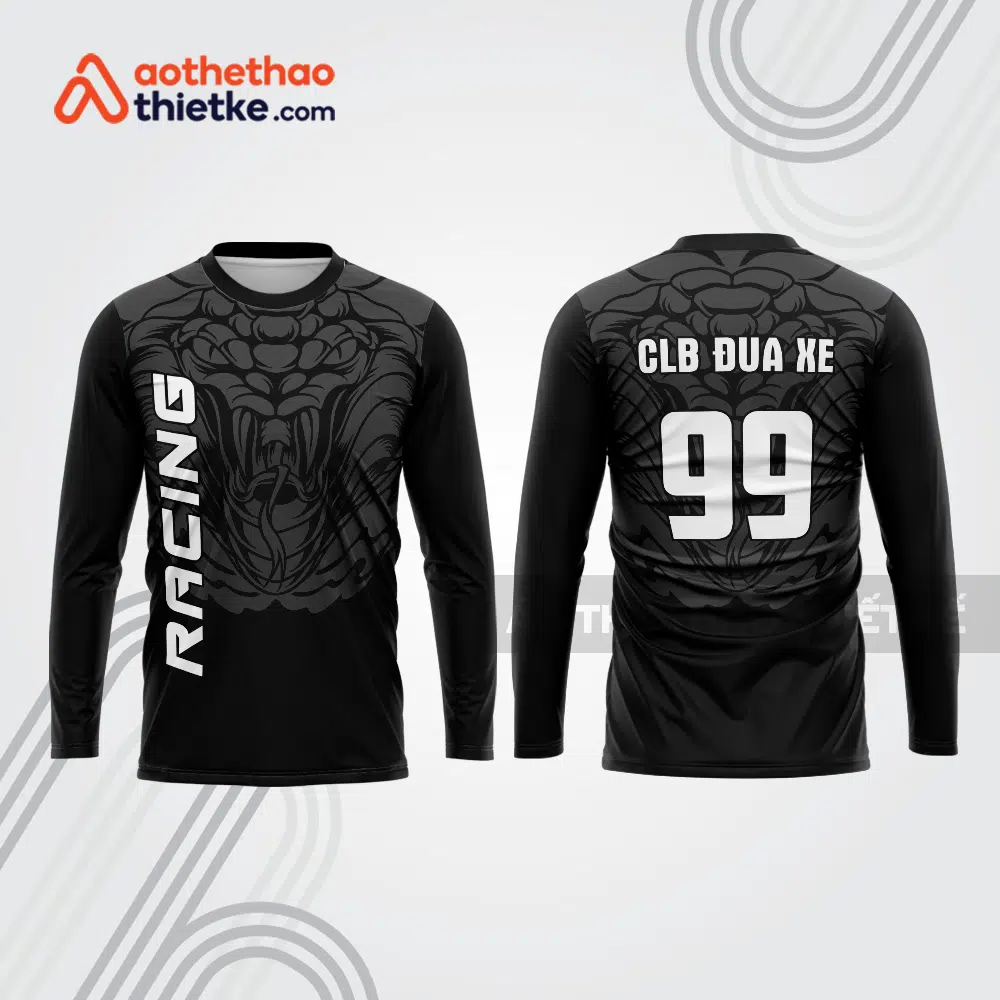 Mẫu thiết kế áo đồng phục dài tay đội đua xe mô tô & ô tô đẹp mtb123