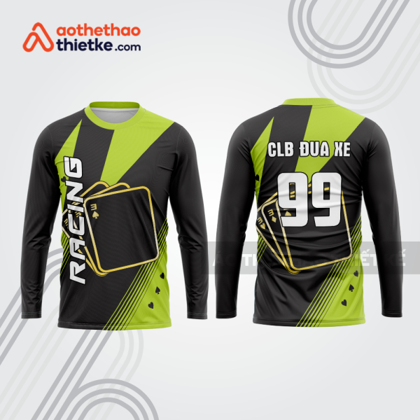 Mẫu thiết kế áo đồng phục dài tay đội đua xe mô tô & ô tô đẹp mtb127