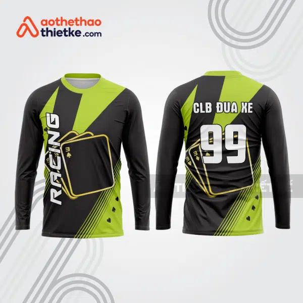 Mẫu thiết kế áo đồng phục dài tay đội đua xe mô tô & ô tô đẹp mtb127