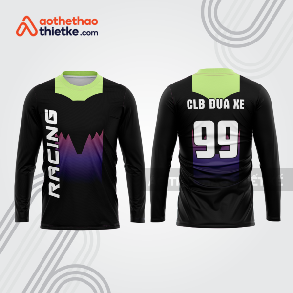 Mẫu thiết kế áo đồng phục dài tay đội đua xe mô tô & ô tô đẹp mtb13