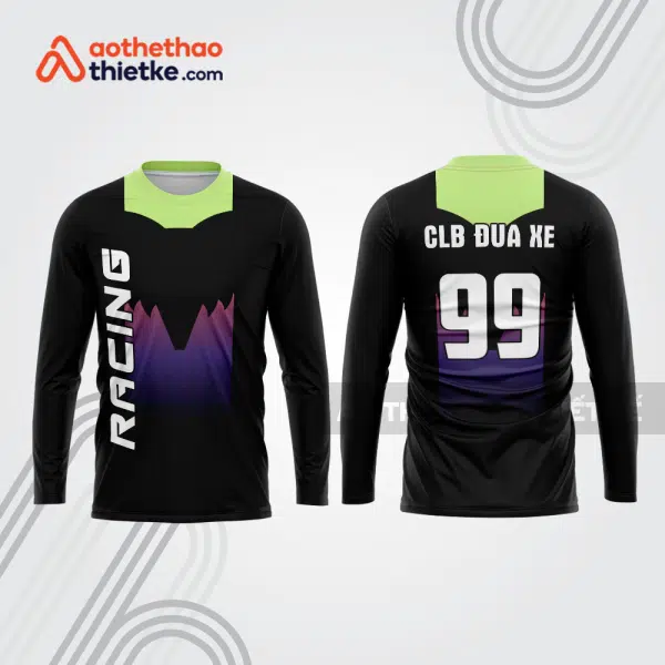 Mẫu thiết kế áo đồng phục dài tay đội đua xe mô tô & ô tô đẹp mtb13