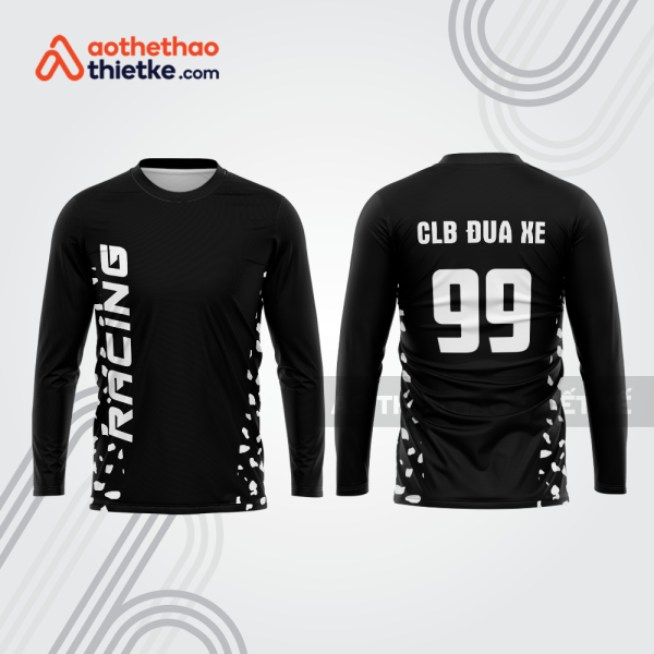 Mẫu thiết kế áo đồng phục dài tay đội đua xe mô tô & ô tô đẹp mtb134