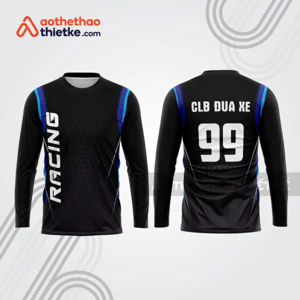 Mẫu thiết kế áo đồng phục dài tay đội đua xe mô tô & ô tô đẹp mtb137