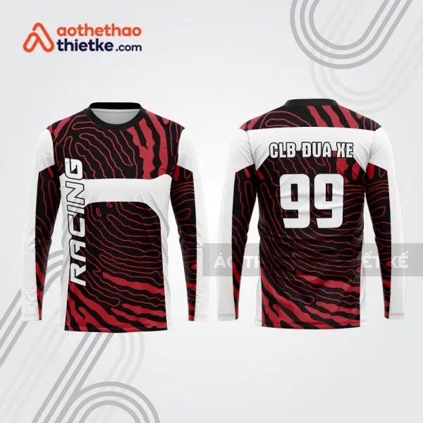 Mẫu thiết kế áo đồng phục dài tay đội đua xe mô tô & ô tô đẹp mtb141