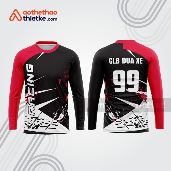 Mẫu thiết kế áo đồng phục dài tay đội đua xe mô tô & ô tô đẹp mtb142