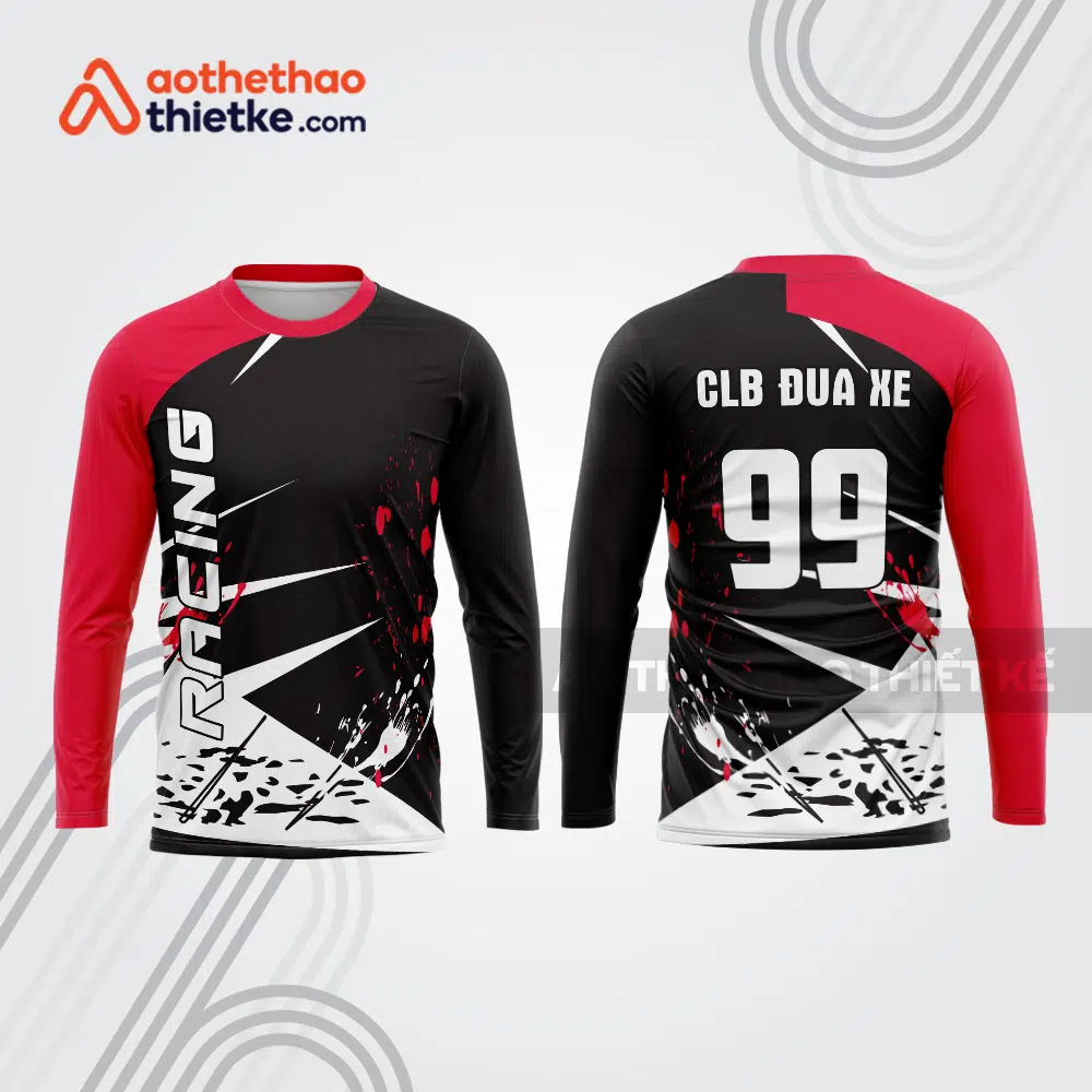 Mẫu thiết kế áo đồng phục dài tay đội đua xe mô tô & ô tô đẹp mtb142