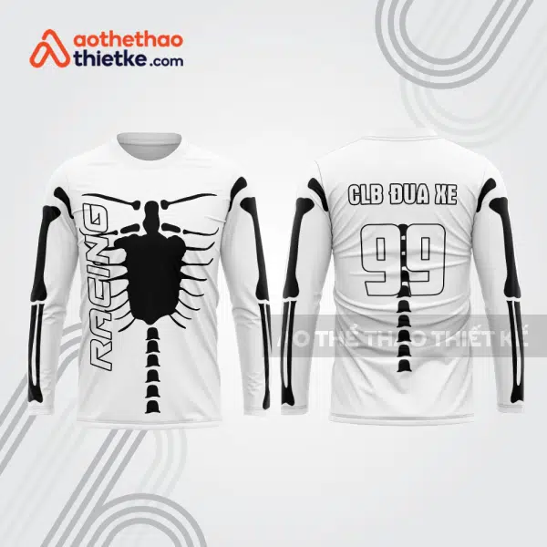 Mẫu thiết kế áo đồng phục dài tay đội đua xe mô tô & ô tô đẹp mtb146