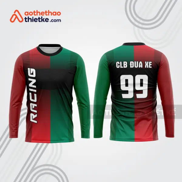 Mẫu thiết kế áo đồng phục dài tay đội đua xe mô tô & ô tô đẹp mtb15