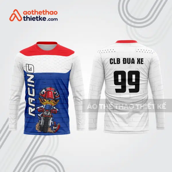 Mẫu thiết kế áo đồng phục dài tay đội đua xe mô tô & ô tô đẹp mtb151