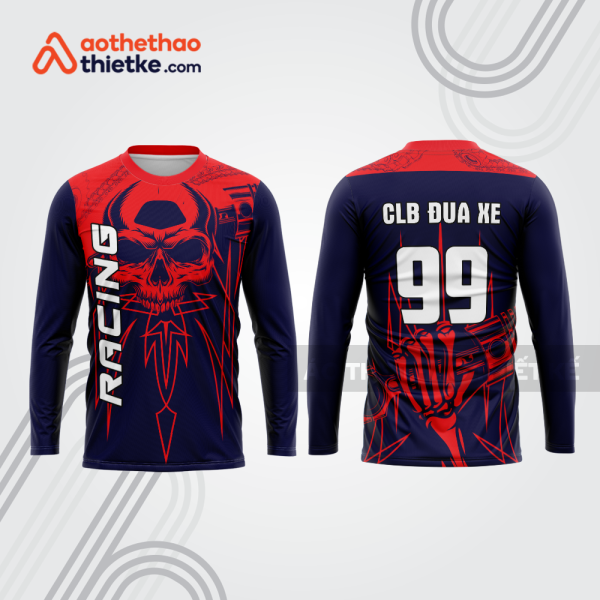 Mẫu thiết kế áo đồng phục dài tay đội đua xe mô tô & ô tô đẹp mtb152