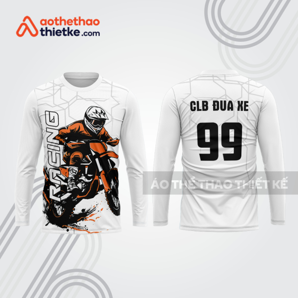 Mẫu thiết kế áo đồng phục dài tay đội đua xe mô tô & ô tô đẹp mtb153