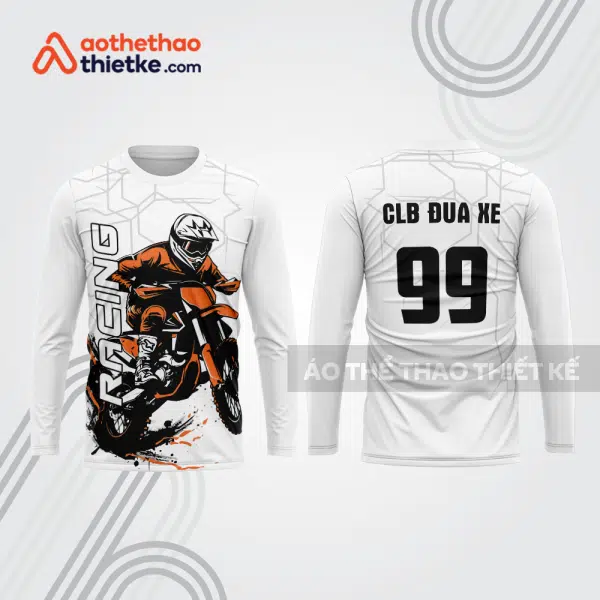 Mẫu thiết kế áo đồng phục dài tay đội đua xe mô tô & ô tô đẹp mtb153