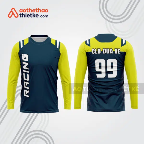 Mẫu thiết kế áo đồng phục dài tay đội đua xe mô tô & ô tô đẹp mtb156