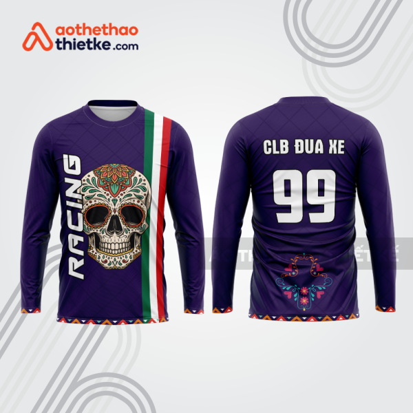 Mẫu thiết kế áo đồng phục dài tay đội đua xe mô tô & ô tô đẹp mtb157