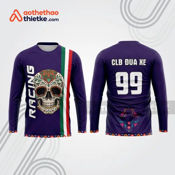 Mẫu thiết kế áo đồng phục dài tay đội đua xe mô tô & ô tô đẹp mtb157