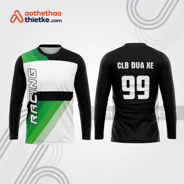 Mẫu thiết kế áo đồng phục dài tay đội đua xe mô tô & ô tô đẹp mtb158