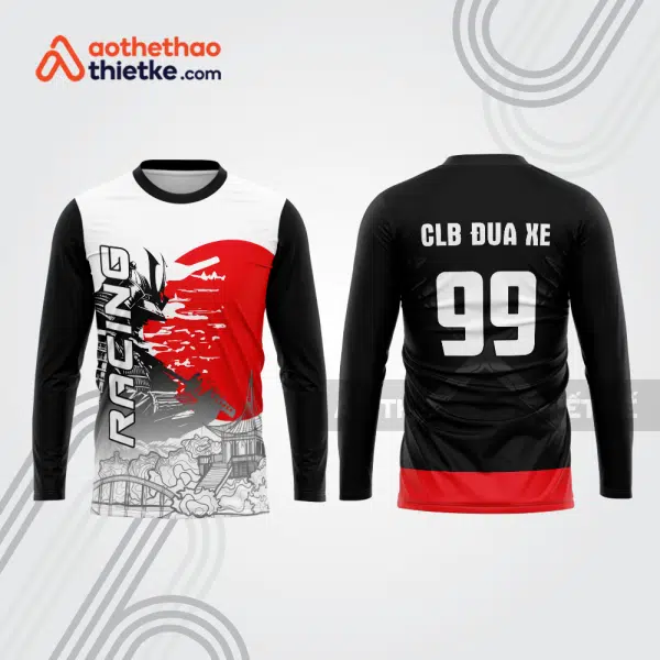 Mẫu thiết kế áo đồng phục dài tay đội đua xe mô tô & ô tô đẹp mtb159