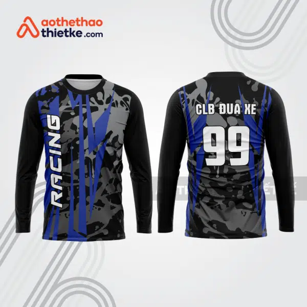 Mẫu thiết kế áo đồng phục dài tay đội đua xe mô tô & ô tô đẹp mtb160