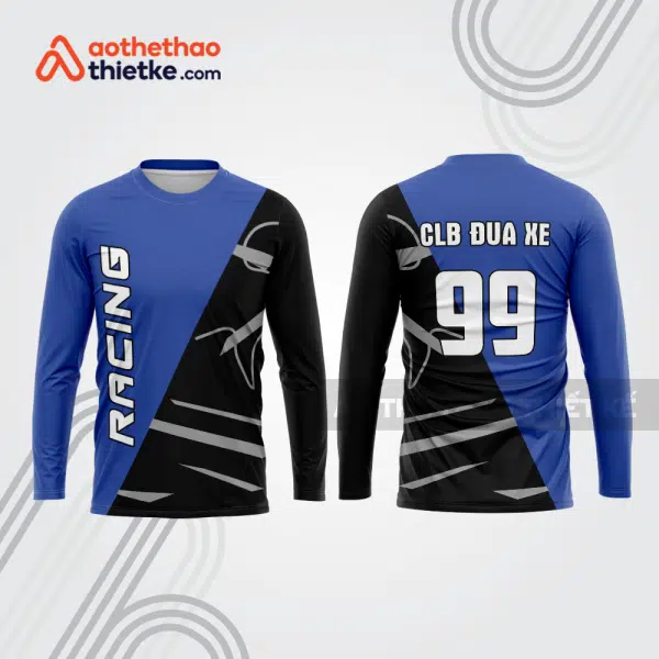 Mẫu thiết kế áo đồng phục dài tay đội đua xe mô tô & ô tô đẹp mtb161