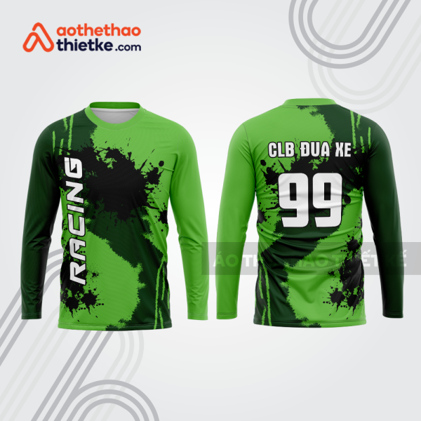 Mẫu thiết kế áo đồng phục dài tay đội đua xe mô tô & ô tô đẹp mtb162