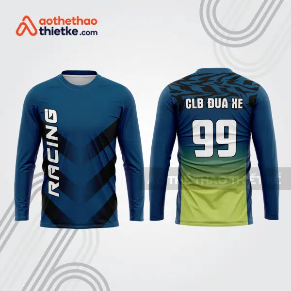 Mẫu thiết kế áo đồng phục dài tay đội đua xe mô tô & ô tô đẹp mtb163