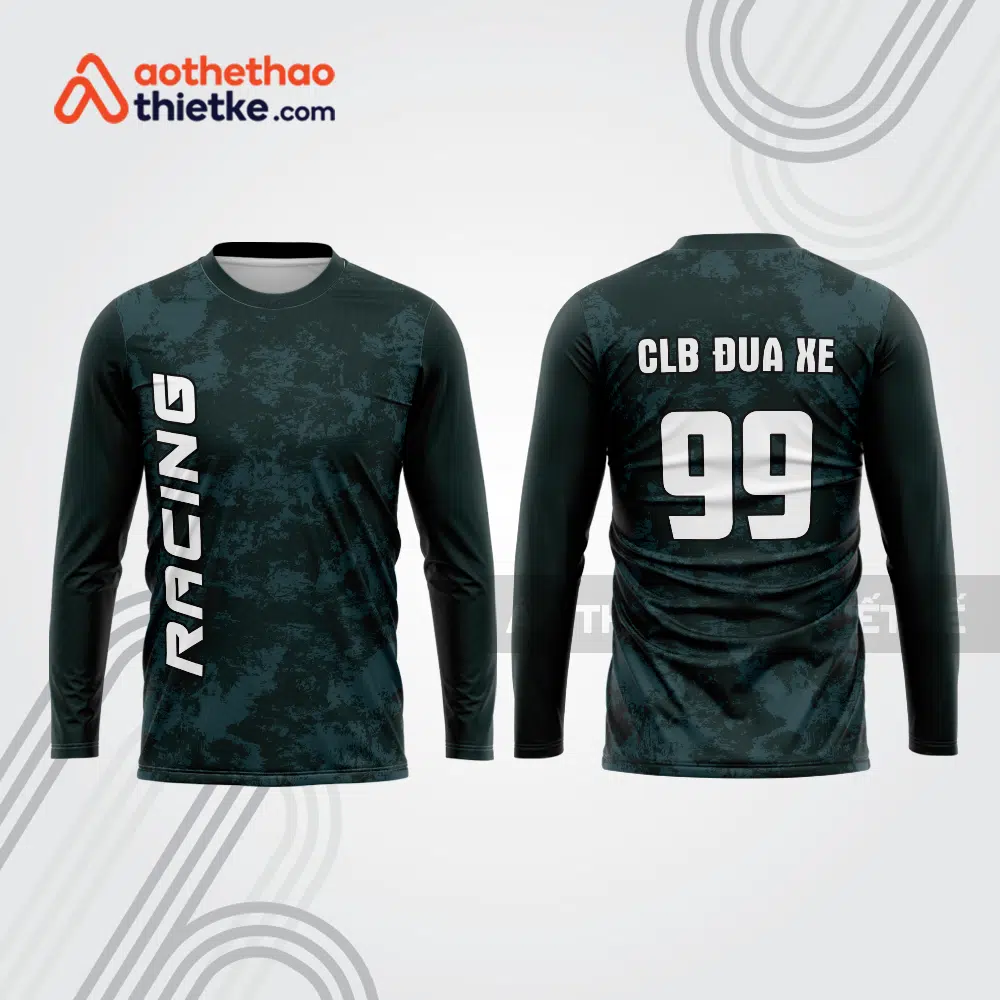 Mẫu thiết kế áo đồng phục dài tay đội đua xe mô tô & ô tô đẹp mtb167