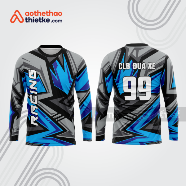 Mẫu thiết kế áo đồng phục dài tay đội đua xe mô tô & ô tô đẹp mtb168