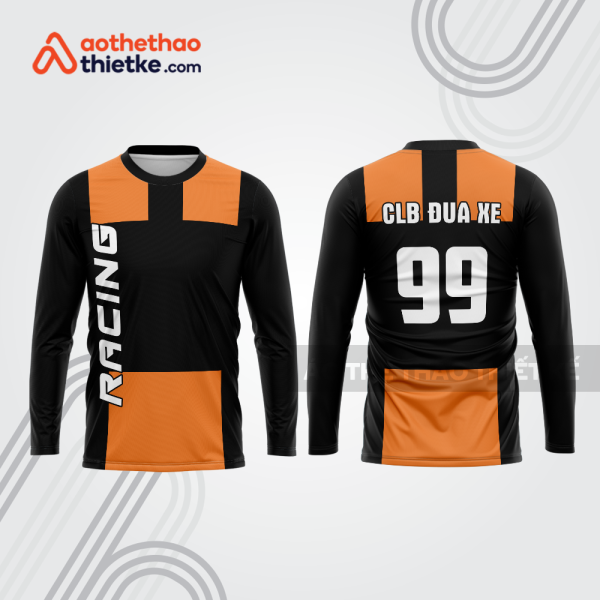 Mẫu thiết kế áo đồng phục dài tay đội đua xe mô tô & ô tô đẹp mtb169