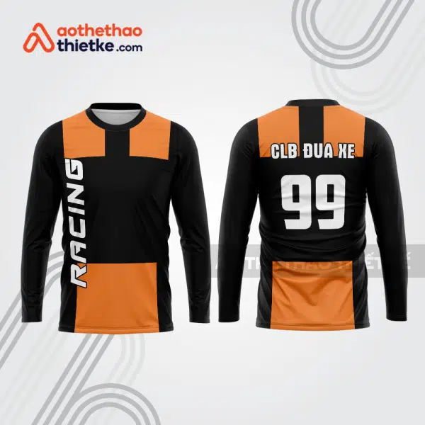 Mẫu thiết kế áo đồng phục dài tay đội đua xe mô tô & ô tô đẹp mtb169