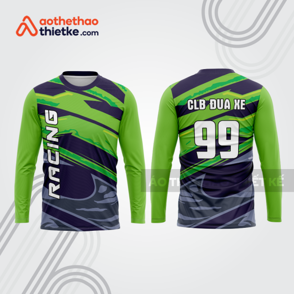 Mẫu thiết kế áo đồng phục dài tay đội đua xe mô tô & ô tô đẹp mtb172