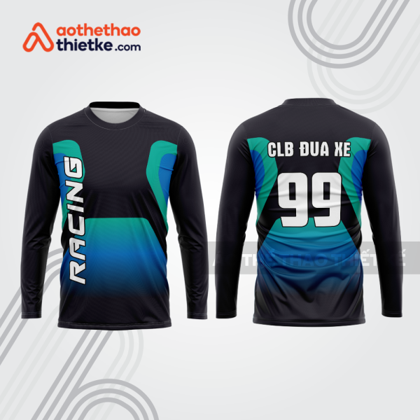 Mẫu thiết kế áo đồng phục dài tay đội đua xe mô tô & ô tô đẹp mtb173
