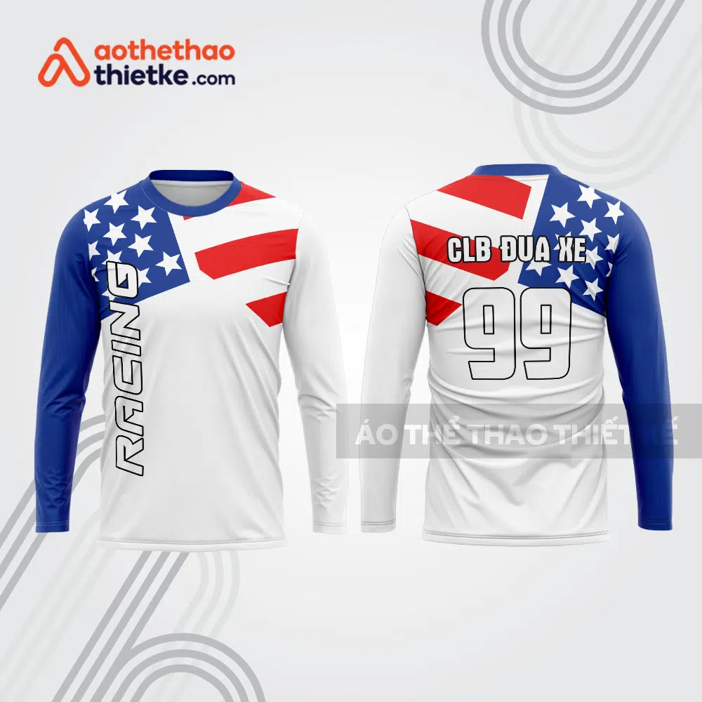 Mẫu thiết kế áo đồng phục dài tay đội đua xe mô tô & ô tô đẹp mtb175